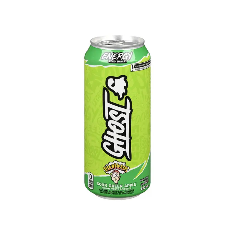 GHOST - ENERGY WARHEADS SOUR GREEN APPLE 12x473 ML