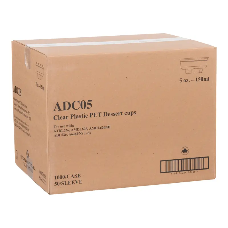 AMHIL - 5oz DESSERT CUP CLEAR PET 20x50 PK