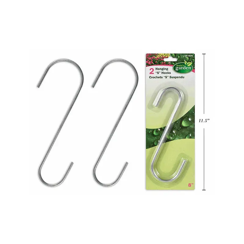 ANNIE GARDEN - 2PK HANGING S HOOK 7.75IN