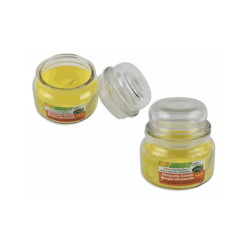 ANNIE GARDEN - CITRONELLA CANDLE IN ROUND GLASS JAR W/LID 226GR