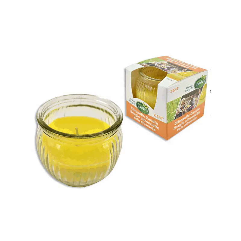 ANNIE'S GARDEN - CITRONELLA CANDLE IN ROUND GLASS JAR 2-5/8IN