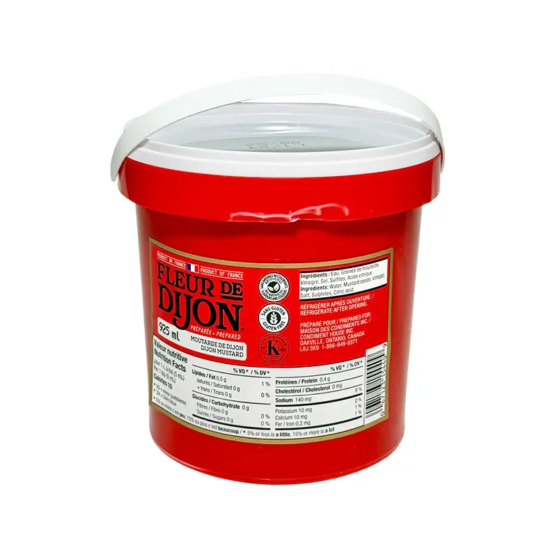 FLEUR DE DIJON - REGULAR MUSTARD PAIL 925ML