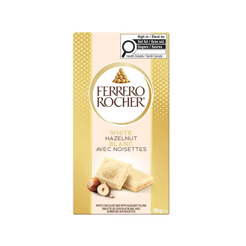 FERRERO - ROCHER WHITE HAZELNUT BAR 16x90 GR