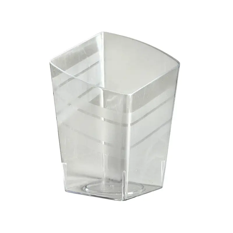 FINELINE - 2.2 OZ SLANTED SQUARE TINY TRIFLE CUP 10 PK