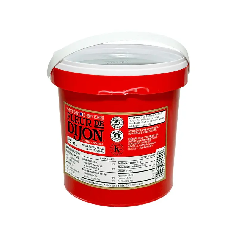 FLEUR DE DIJON - REGULAR MUSTARD PAIL 6x925 ML