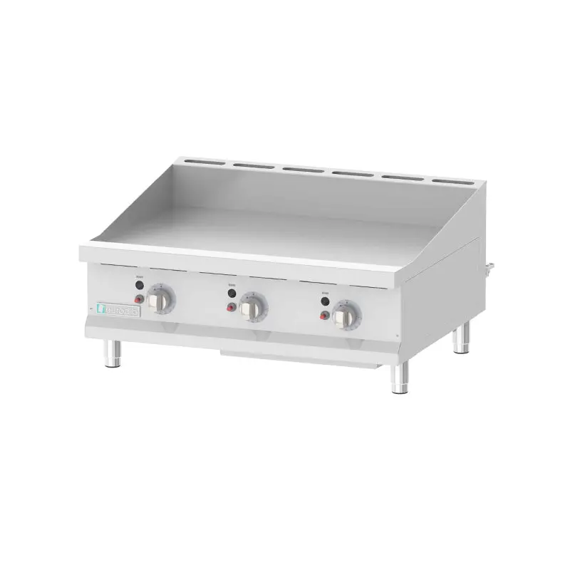EURODIB - NATURAL GAS GRIDDLE WITH THERMOSTAT 3/4IN SMOOTH SURFACE 36IN