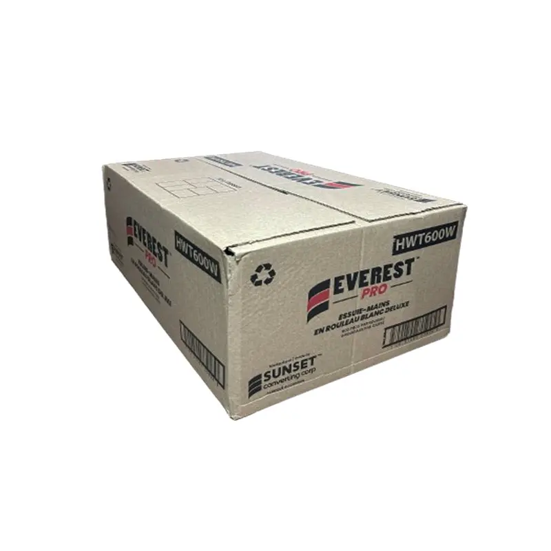 EVEREST PRO - 600 WHITE PAPER TOWEL ROLLS 6EA