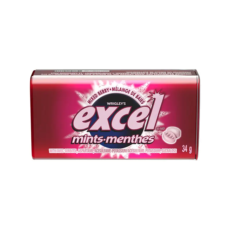 EXCEL - MINTS MIXED BERRY 8x34 GR