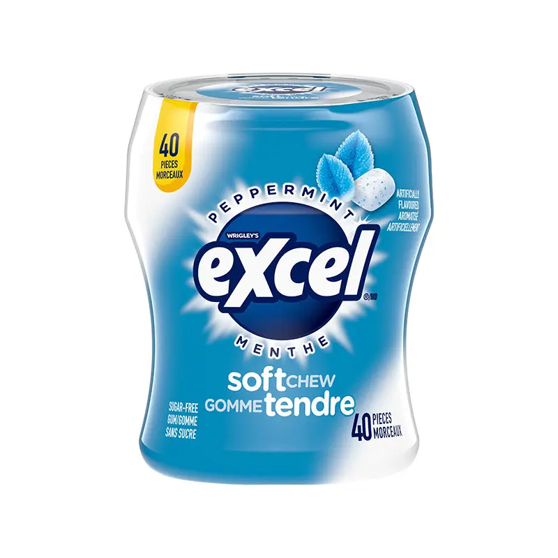 EXCEL - SOFT CHEW BOTTLES PEPPERMINT 40EA