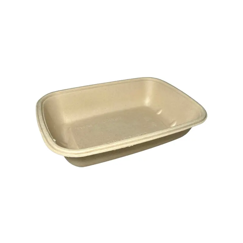 ELITEWARE - SUGARCANE RECTANGLE COMPOSTABLE BASE 1000ML 50 PK