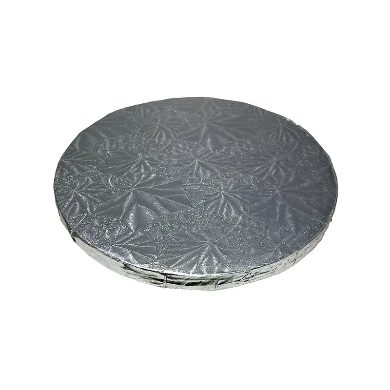 ENJAY - 12"ROUND X 1/2" SILVER DRUM CAKE BOARD 12CT