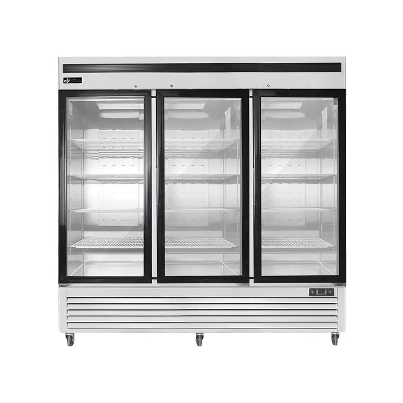 EFI - BOTTOM MOUNT GLASS 3 DOOR COOLER SWING 82in swing dr