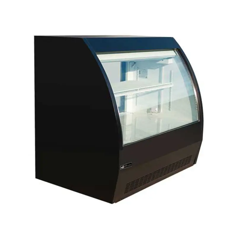 EFI - DELI/MEAT CURVED GLASS DISPLAY BLACK 48"