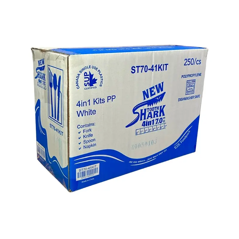 E2E FOODPACK - FORK KNIFE SPOON NAPKIN CUTLERY 250UN