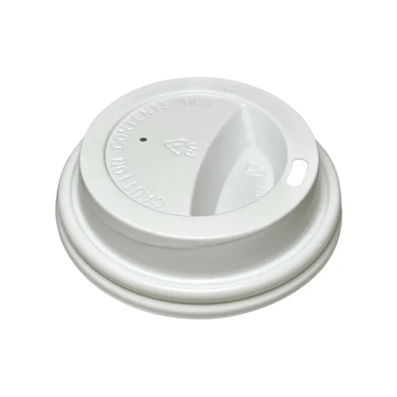 E2E - 80mm WHITE DOME PS HOT LID 50EA