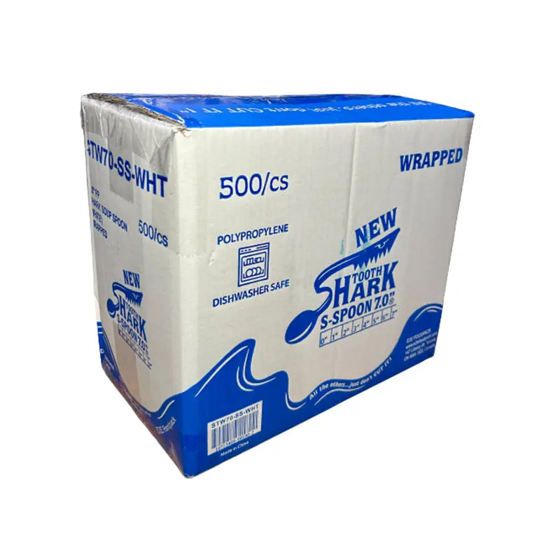 E2E - WHITE SOUP SPOON WRAPPED 500EA