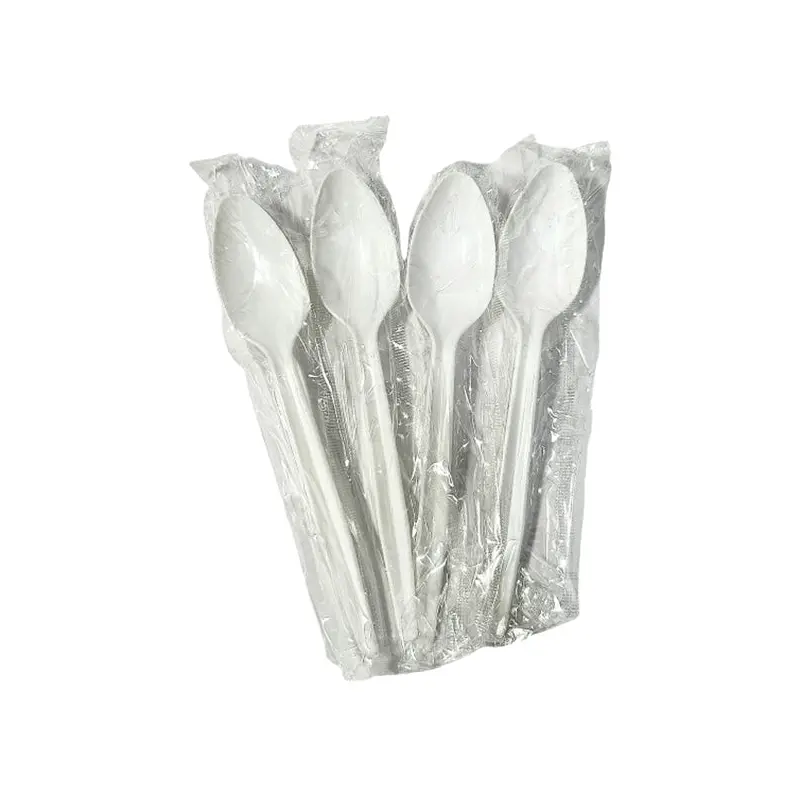 E2E - WHITE TEASPOON WRAPPED 500EA