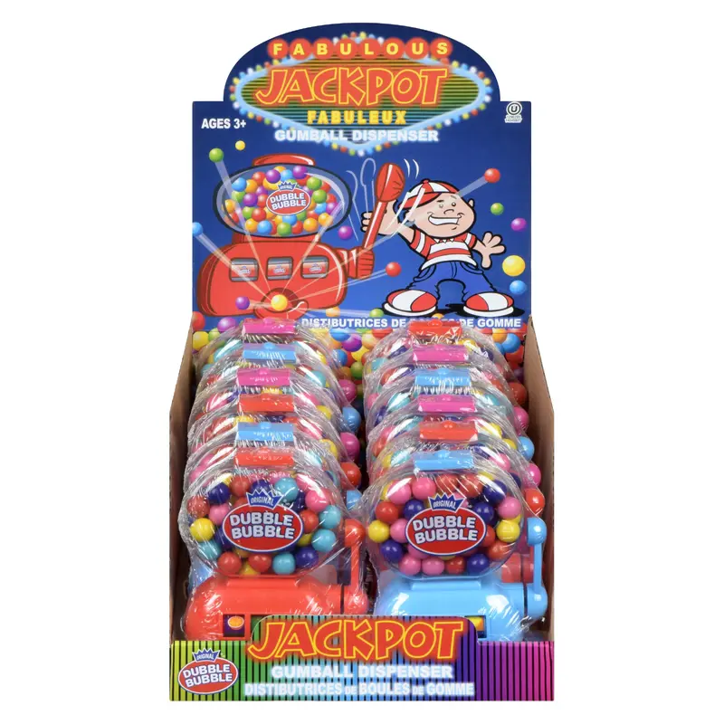 DUBBLE BUBBLE - JACKPOT GUMBALL DISPENSER 12x EA
