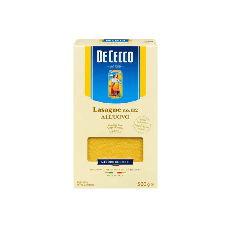 DE CECCO - #112 LASAGNA TIMBALLO 500GR 12x500 GR