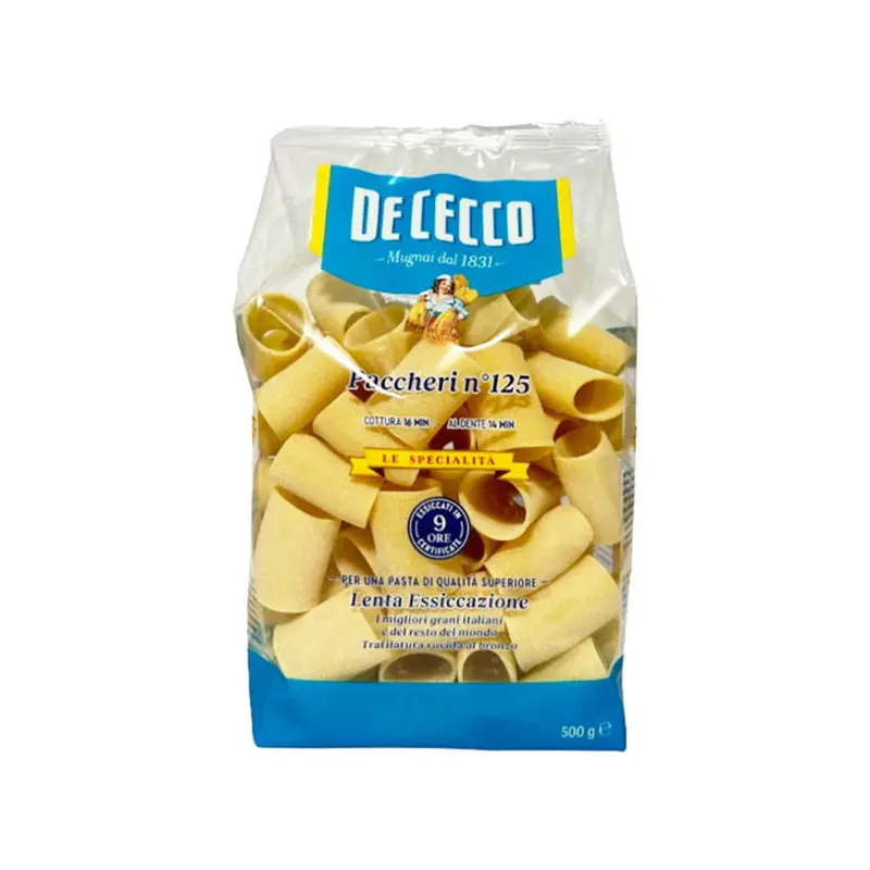 DE CECCO - #125 PACCHERI PASTA 12x500 GR