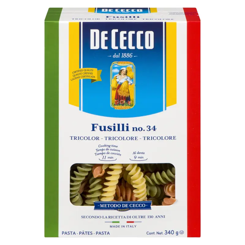 DE CECCO - #534 FUSILLI TRICOLORE 340GR