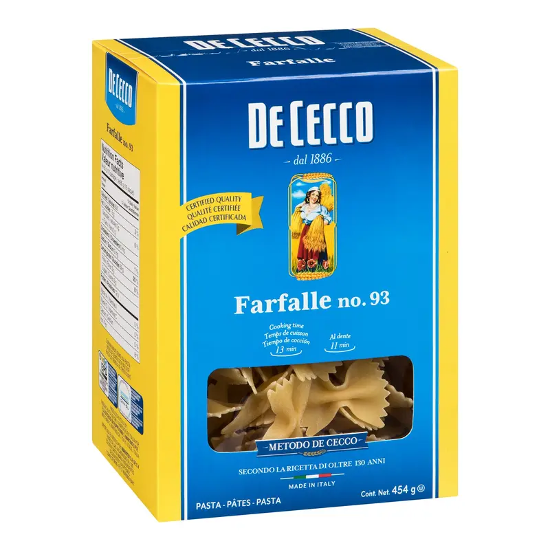 DE CECCO - #93 PASTA FARFALLE 12x454 GR