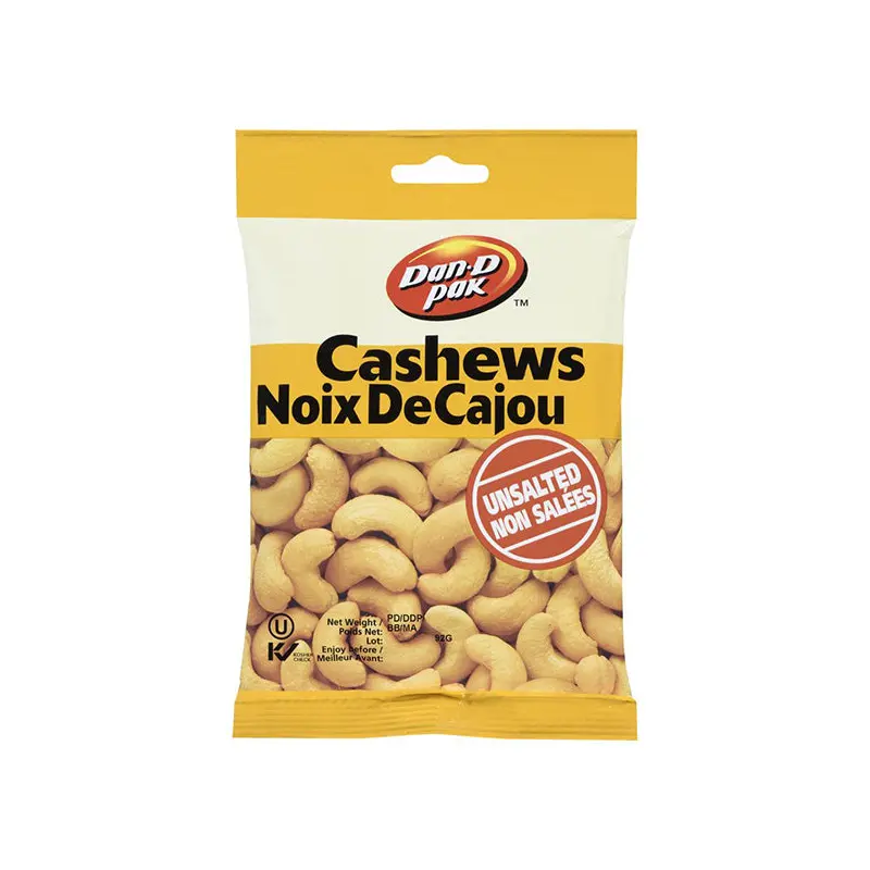 DAN D PAK - CASHEWS UNSALTED 92GR