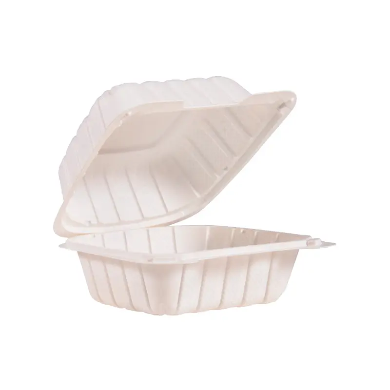 DART - 6IN MFPP WHITE 1COMPARTMENT HINGED CONTAINER 4x75 PK