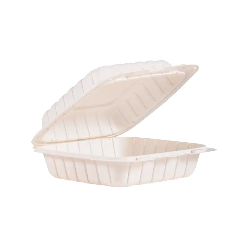 DART - 8IN MFPP WHITE 1COMPARTMENT HINGED CONTAINER 2x75 PK