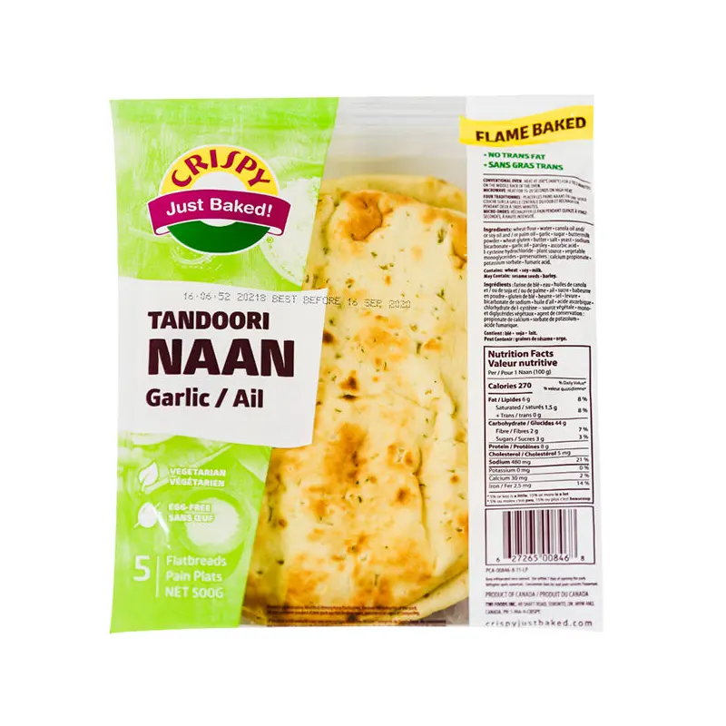 CRISPY - NAAN GARLIC 5PK 500GR