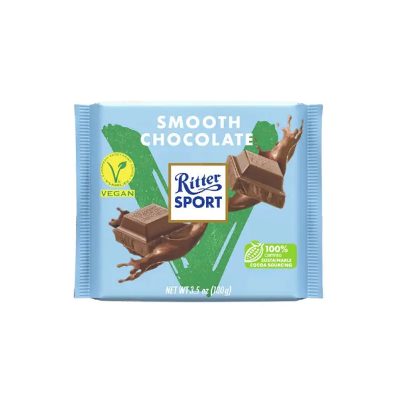 cRITTER SPORT - RITTER SMOOTH VEGAN CHOCOLATE BAR 100GR