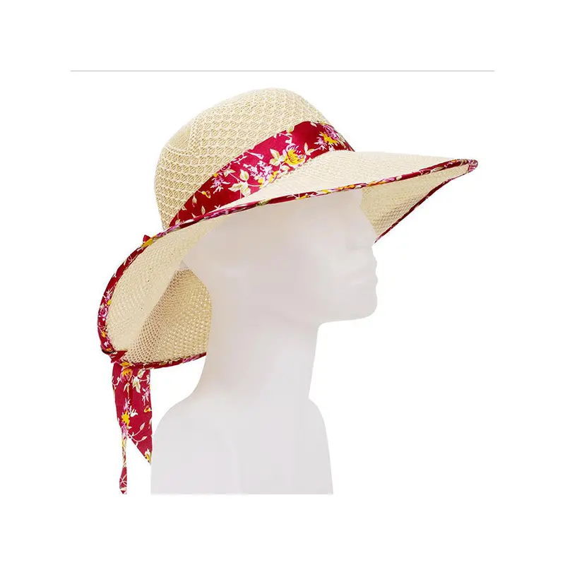 CTG - LADIES ROUND HAT W/ RIBBON 1UN