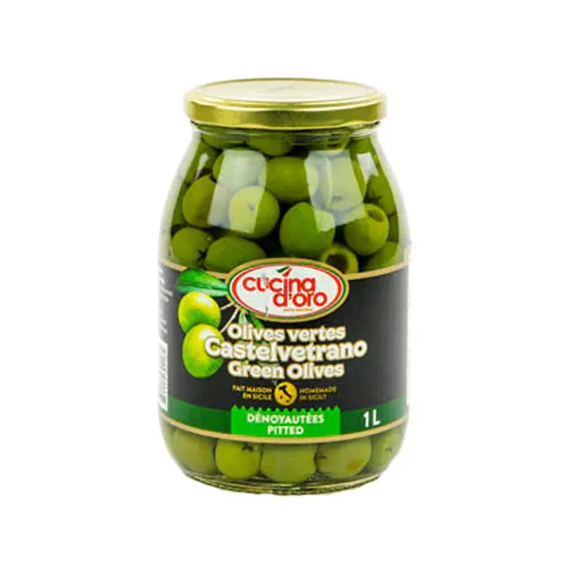 CUCINA D'ORO - CASTELVETRANO GREEN PITTED OLIVES 6x1.05 LT