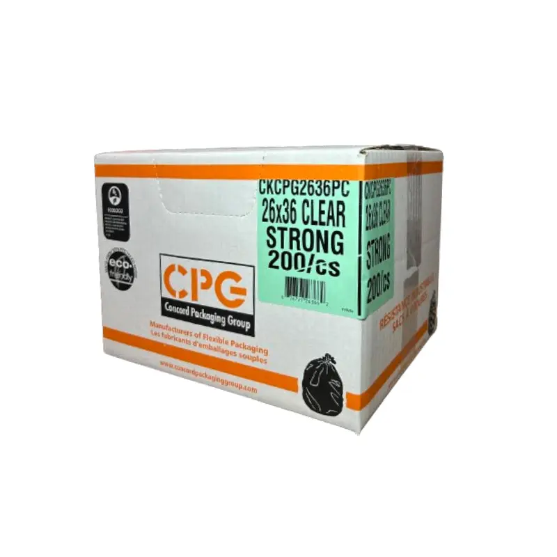 CPG - STRONG CLEAR GARBAGE BAGS 26X36 200PK