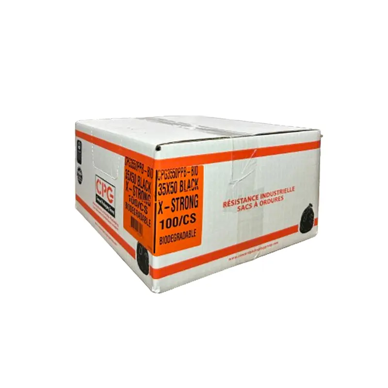 CPG - XSTRONG BLACK BIODEGRADABLE BAGS 35X50 100PK
