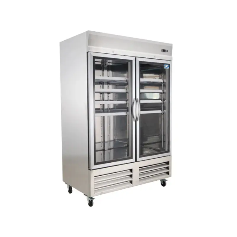 COLDZONE - 54RS-G2 54" S/S BODY GLASS DOOR REFRIGERATOR