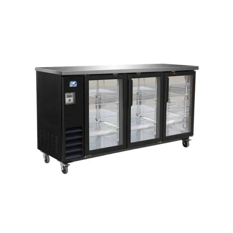 COLDZONE - BC73 3 DOOR BAR COOLER GLASS 73"