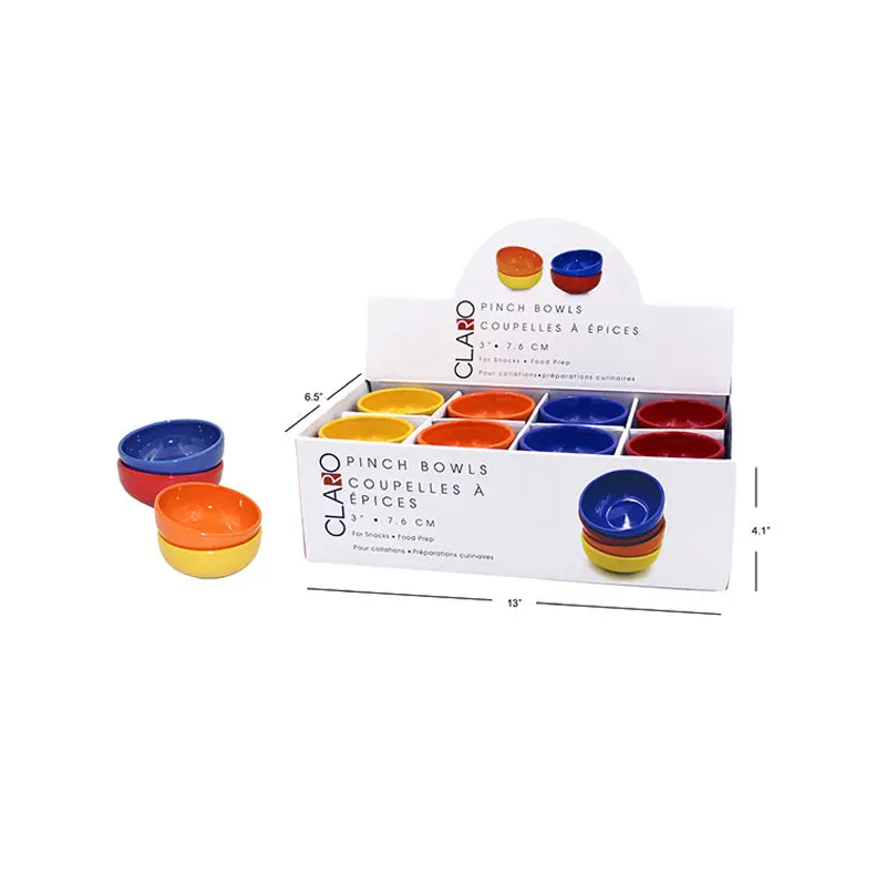 CLARO - PINCH BOWL GLAZED 3IN