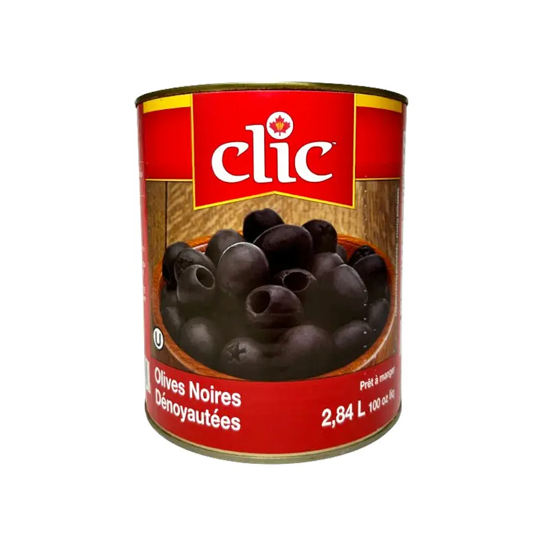 CLIC - PITTED BLACK OLIVES 100OZ