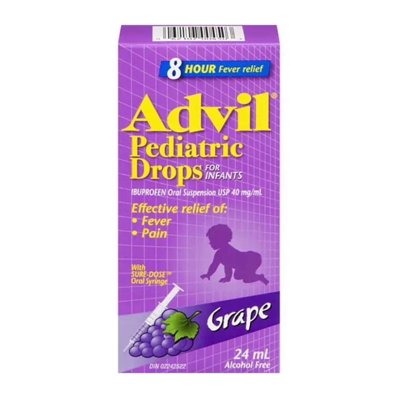 ADVIL - PEDIATRIC ORAL SUSPENSION DROPS DYE FREE GRAPE 24ML
