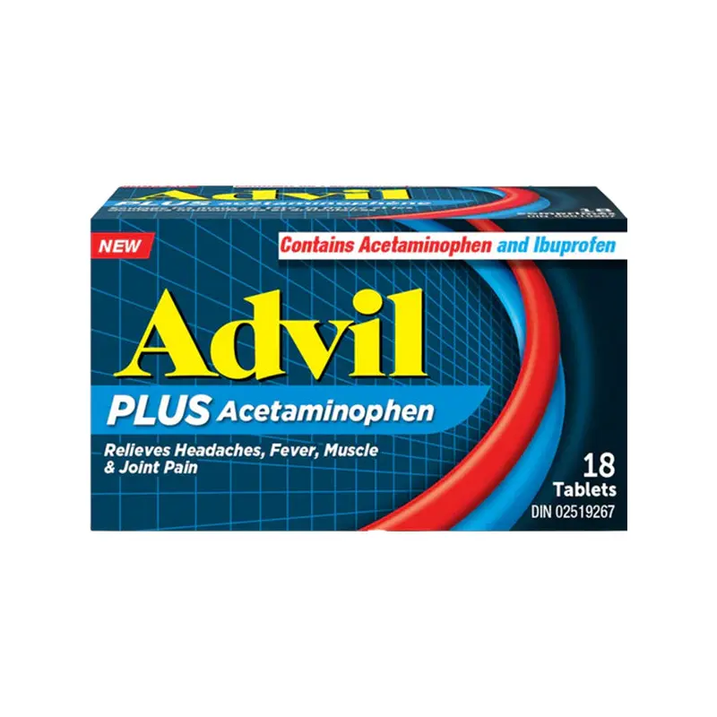 ADVIL - PLUS ACETAMINOPHEN TABLETS 18CT