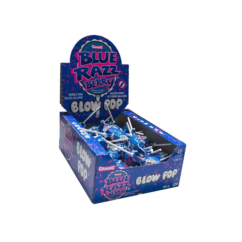 CHARMS - BLUE RAZZ POP 48EA