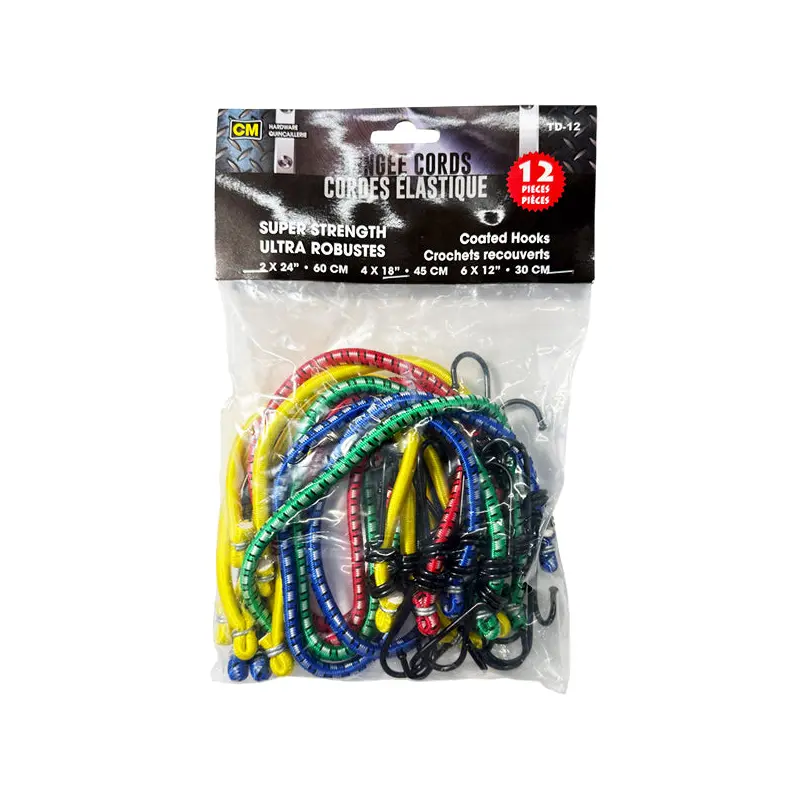 CHATEAU - 12 PC ASSORTED STRETCH CORD EA