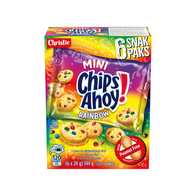 CHIPS AHOY - MINI RAINBOW SNAK PAK 12x144 GR