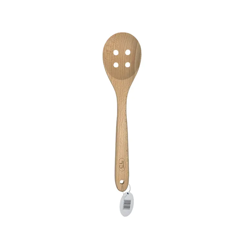 CATERING LINE - WOOD PERFORATED SPOON 30cm EA