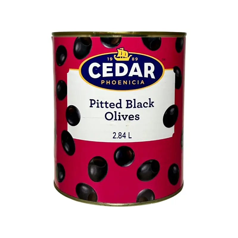 CEDAR - PITTED BLACK OLIVES 6x100 OZ