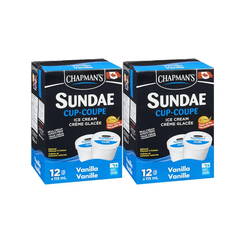 CHAPMANS - CHAPMAN'S VANILLA SMALL CUPS 24x115 ML