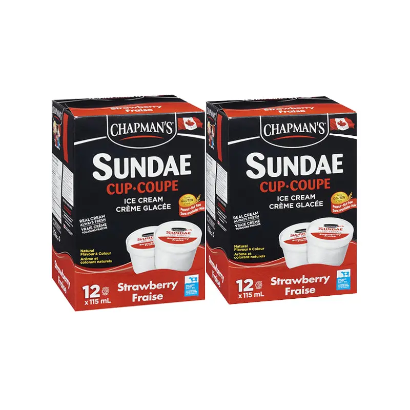 CHAPMANS - STRAWBERRY SMALL CUPS 24x115 ML