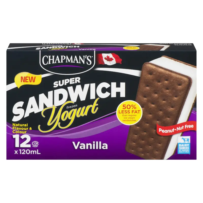 CHAPMANS - SUPER VANILLA YOGURT SANDWICH 12x120 ML