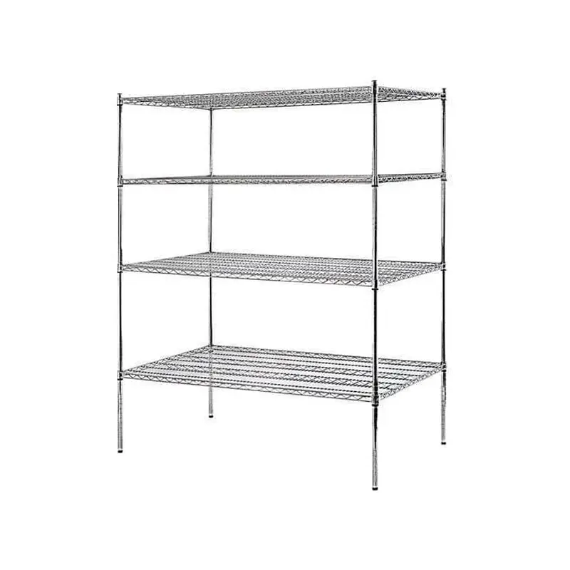 CANARAC - CHROME EPOXY WIRE SHELF KITS 72"H/14"D EA